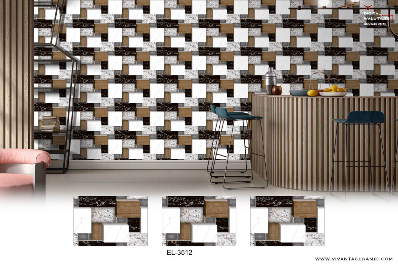 Ceramic Tiles Wall Tiles 30X45 CM 3512